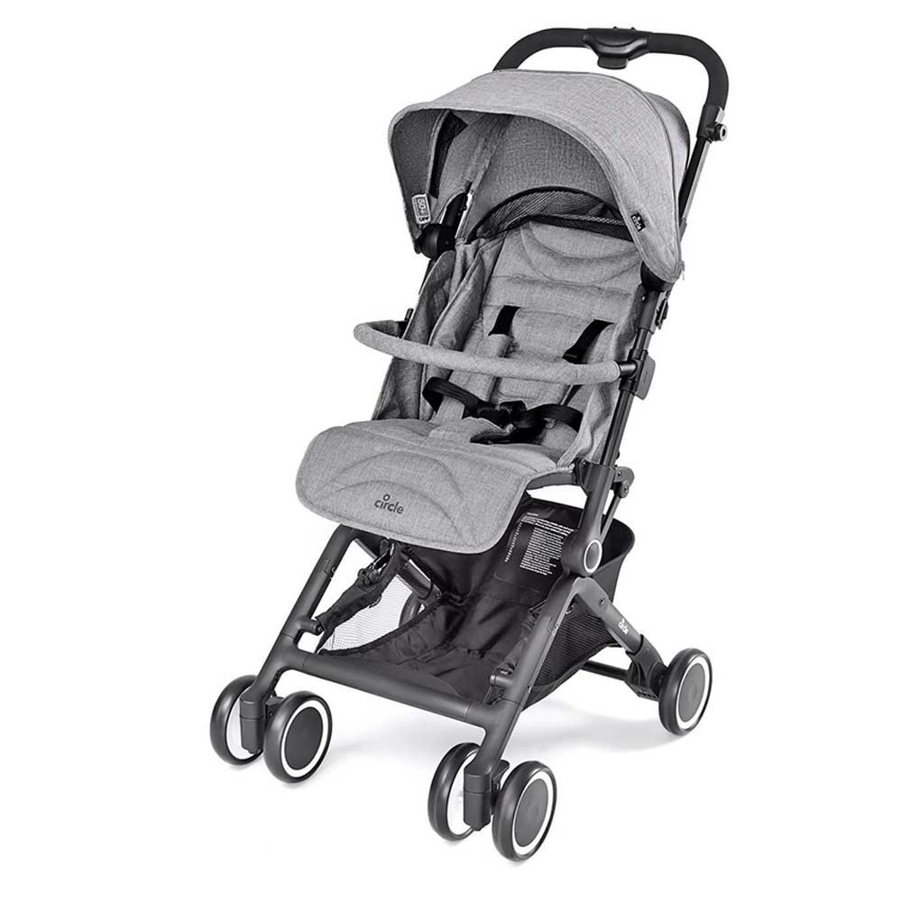 Xe Đẩy Cao Cấp Poppin Siêu Bền Và Nhẹ Gập Gọn Xe Nôi Cho Bé Sơ Sinh Poppin - Circle: Bao Gồm Túi - Áo Che Mưa- Màn