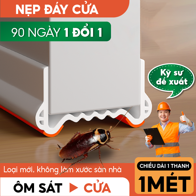 Nẹp xốp đáy cửa chặn khe hở chống côn trùng gây hại, cách âm cửa, ngăn bụi bẩn - Thanh chặn đáy cửa ngăn thoát hơi máy điều hoà DOJA