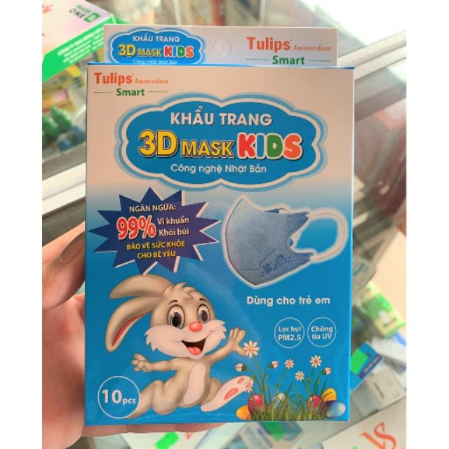 Khẩu Trang Trẻ Em Tulip 3D Mask KIDs Hộp 10 Chiếc
