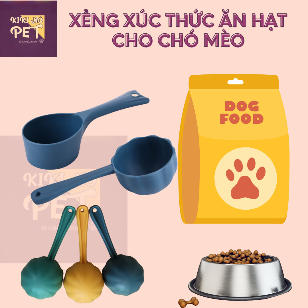 Muỗng xúc thức ăn hạt cho chó mèo tiện lợi, dễ sử dụng - kikino