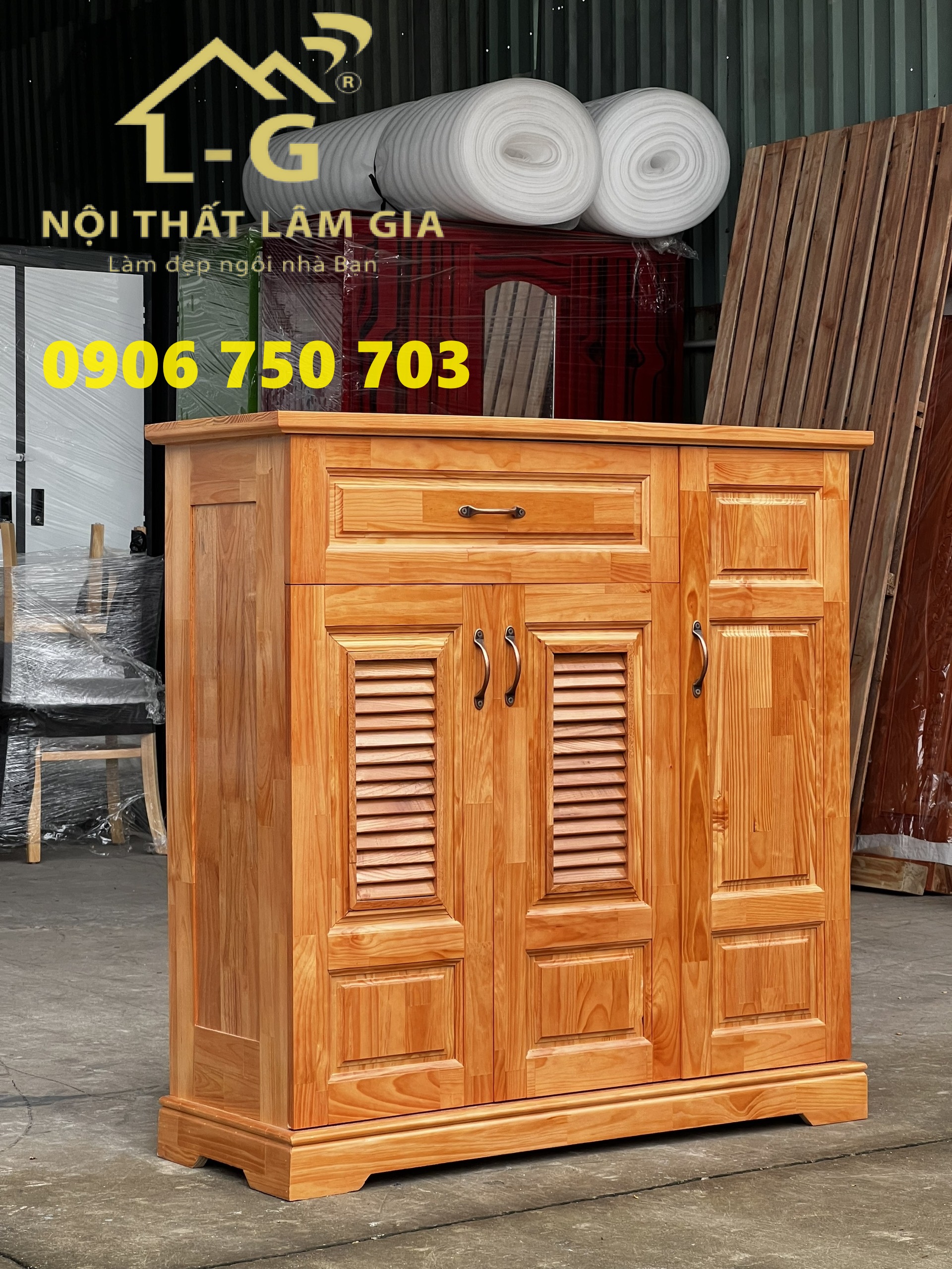 Tủ giày dép gỗ thông bền đẹp - giao toàn quốc