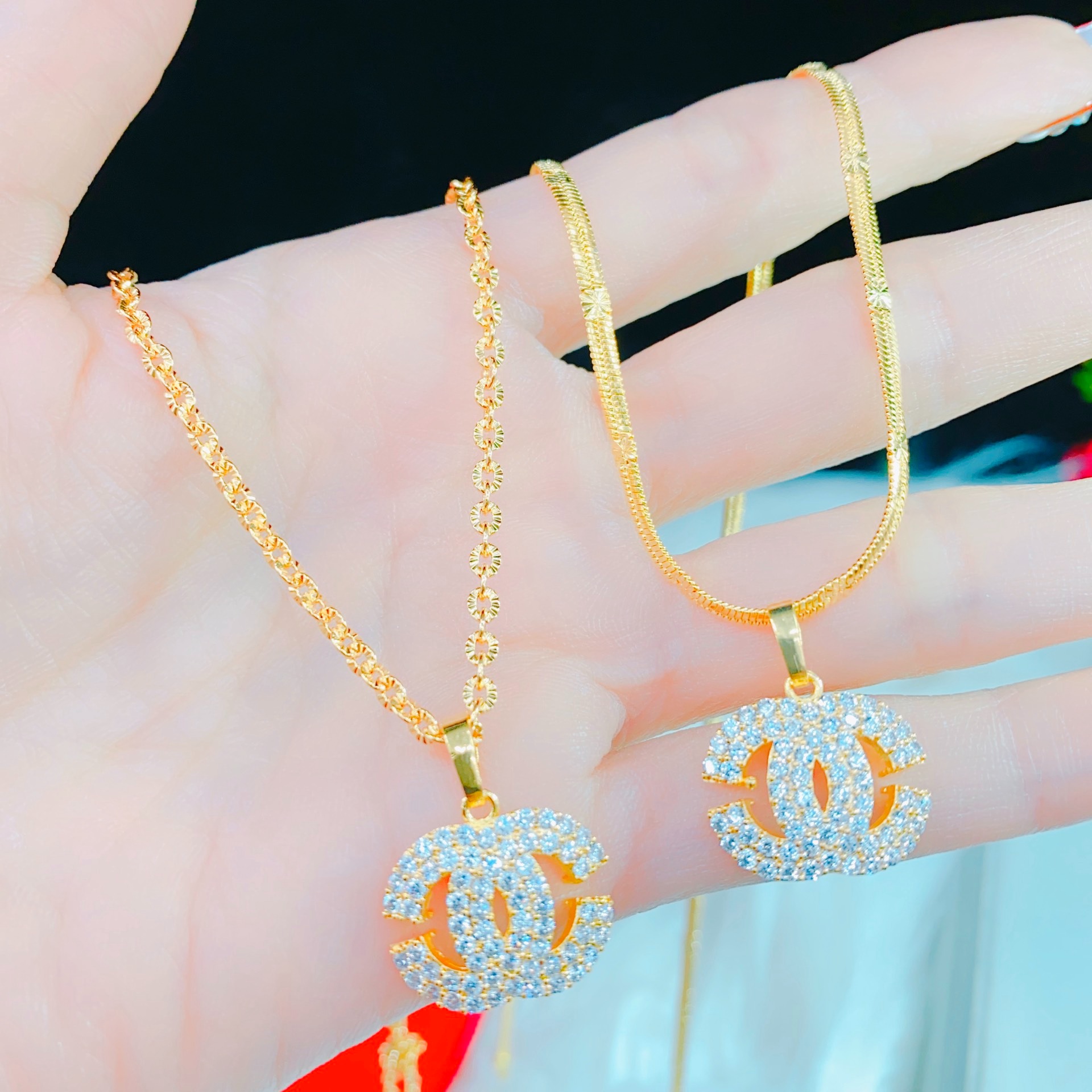 Dây chuyền Và Mặt Chữ X - D2241 JURI SHOP - Không đen không dị ứng (Dây chuyền dài 47cm)