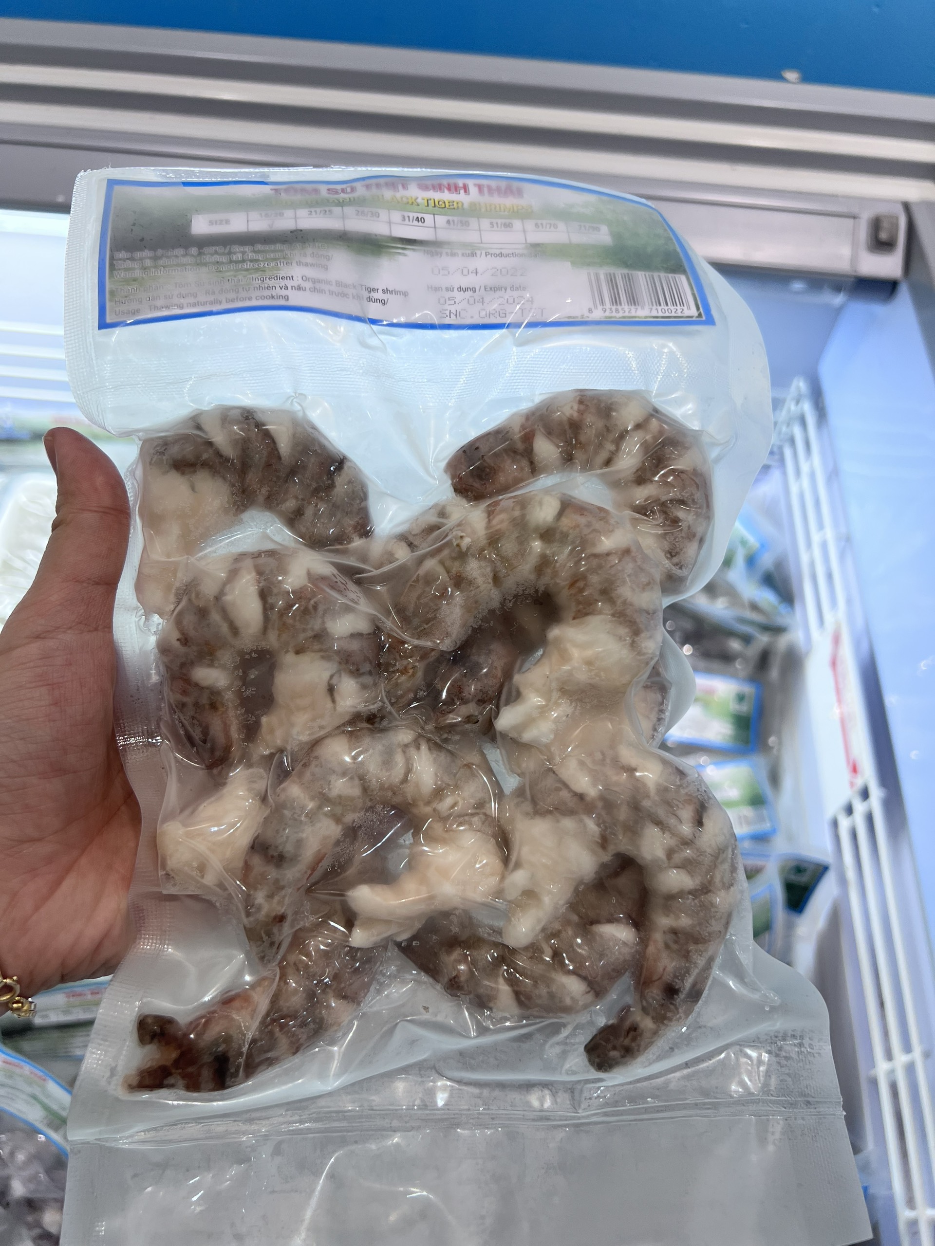 Tôm sú thịt sinh thái Seaprodex kích cỡ 16/20-250gr.