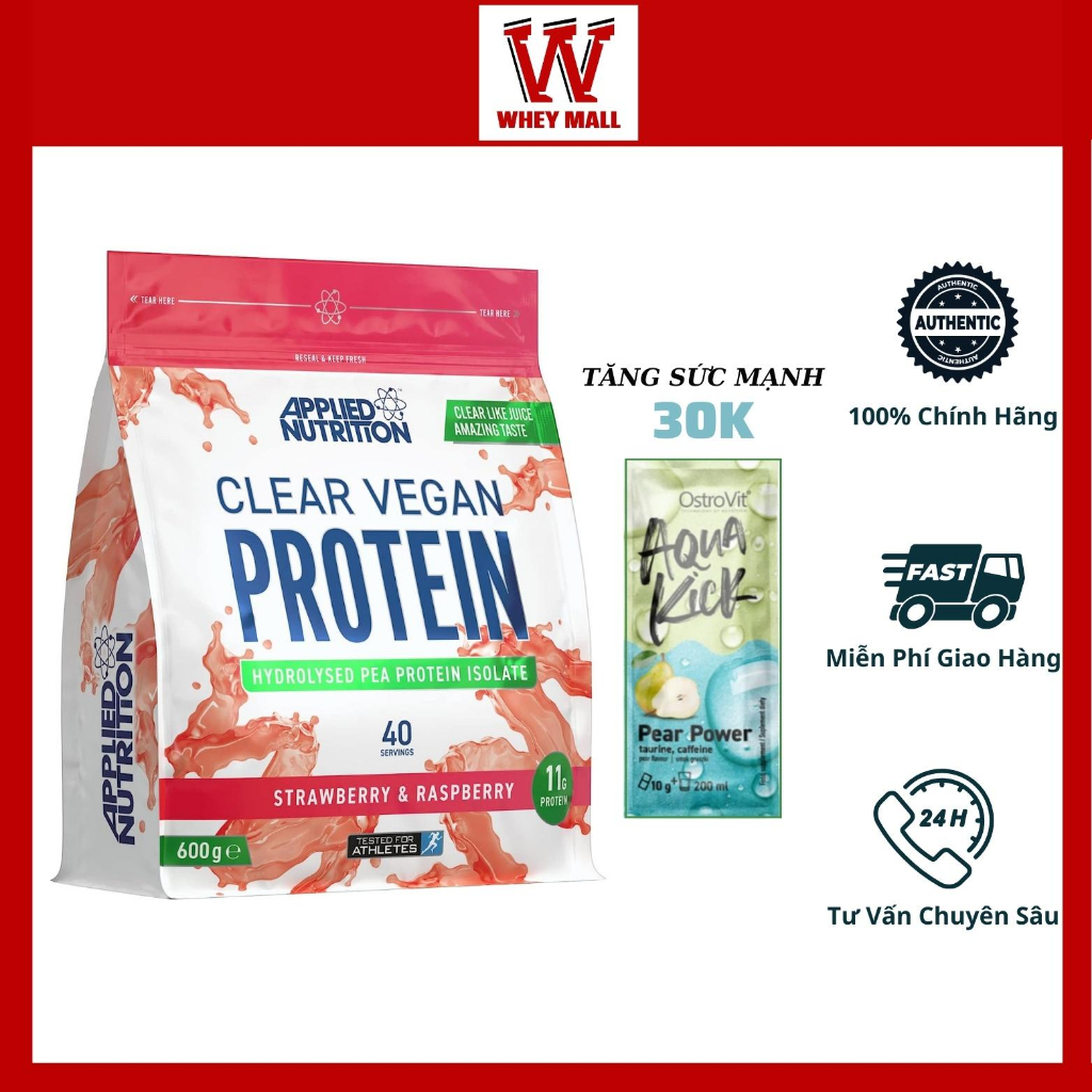 Clear Vegan Whey Protein Hydrolysed Pea Protein Isolate Sữa Tăng Cơ Thuần