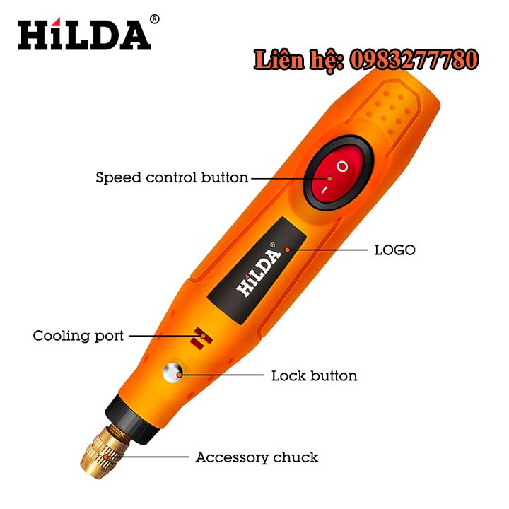 Máy khắc mài mini cao cấp hilda md6612
