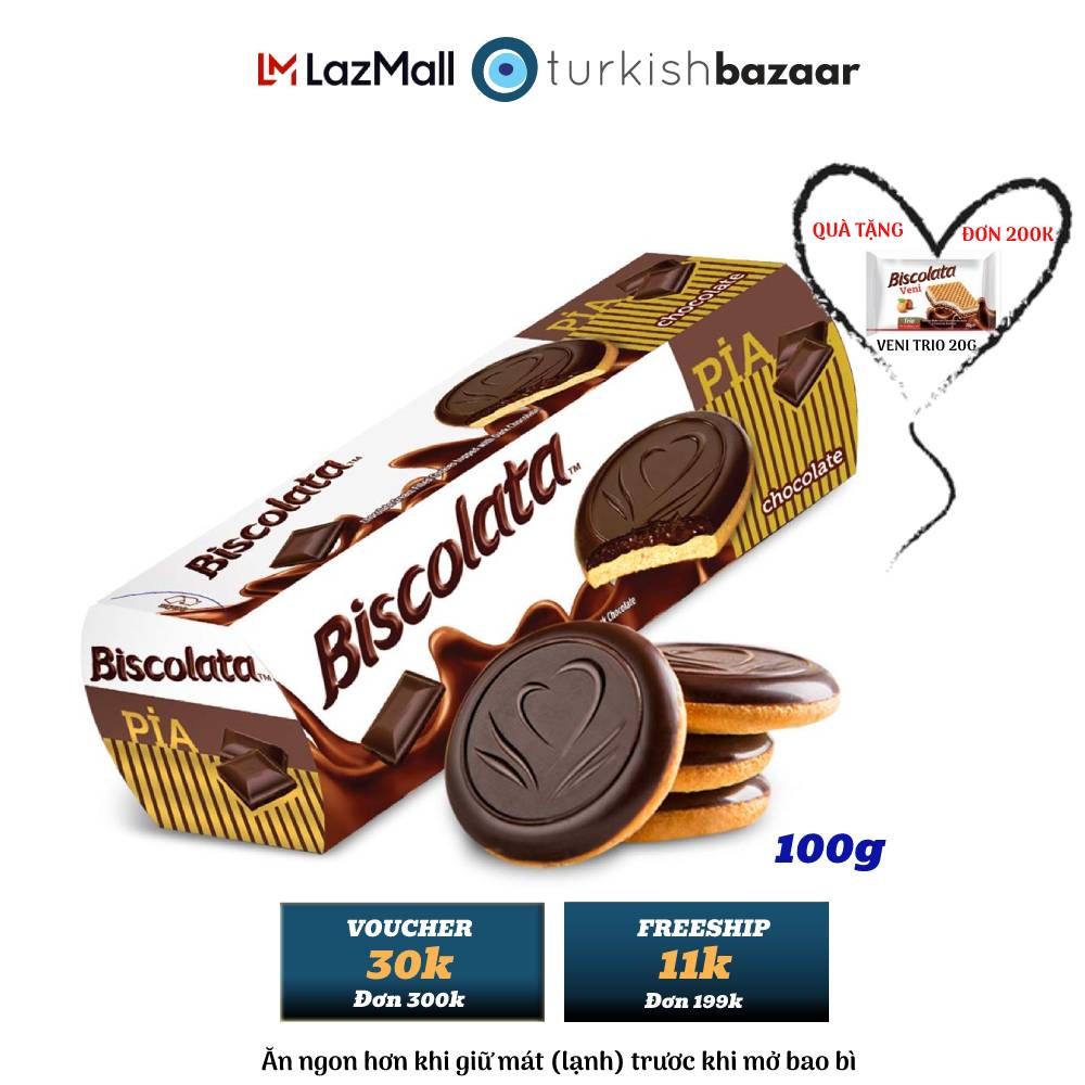 Bánh Socola Kem Biscolata Pia 100g