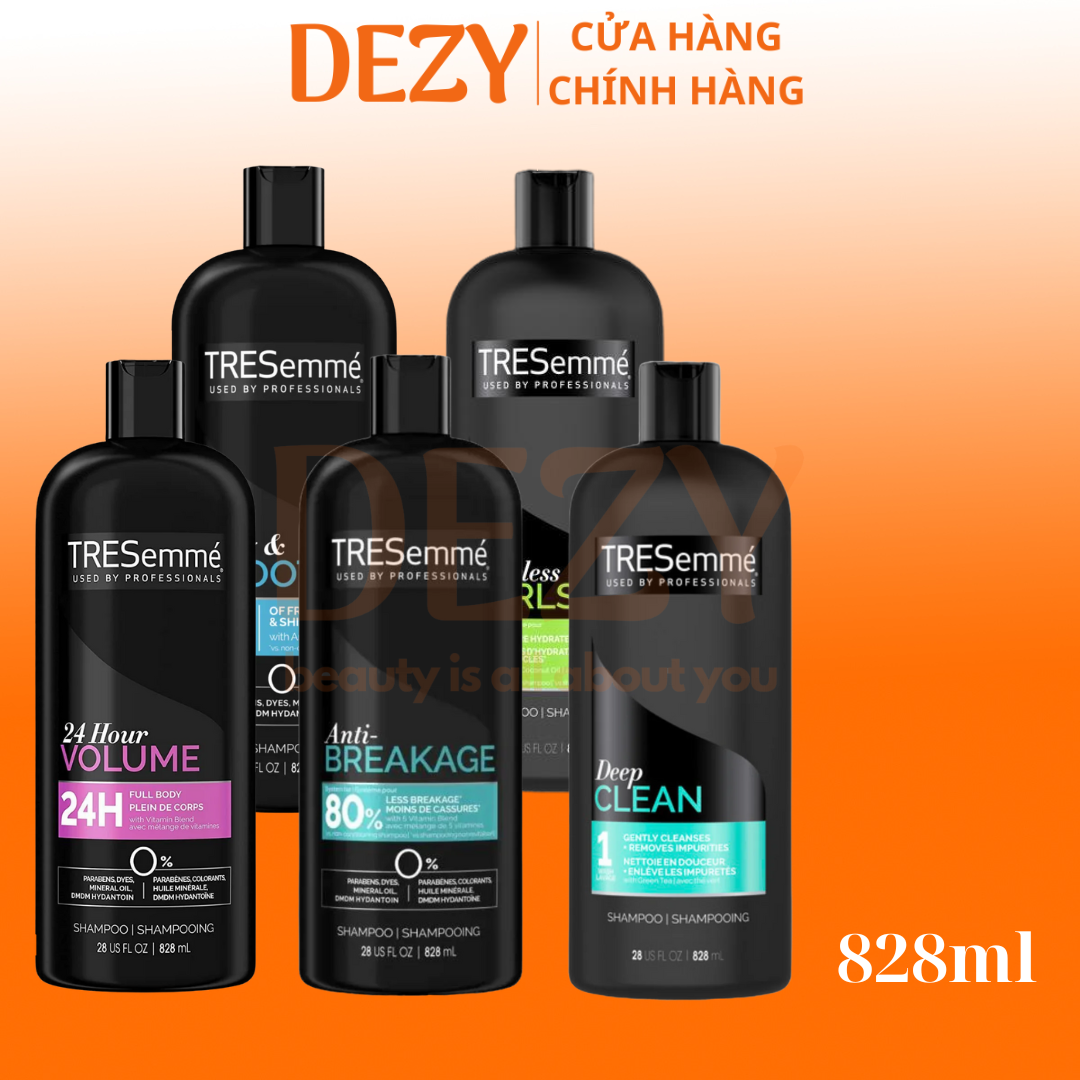 Dầu Gội Đầu Tresemme Và Dầu Xả Tóc Tresemmé Chính Hãng 100% Nhập Khẩu USA Mỹ - Combo Dầu Gội Và Dầu Xả Chăm Sóc Tóc Óng Mượt Smoothy Phục Hồi Tóc Hư Tổn Moisture Ngừa Rụng Tóc Anti Breakage Và Cho Tóc Nhuộm Color - Dưỡng Tóc Dezy