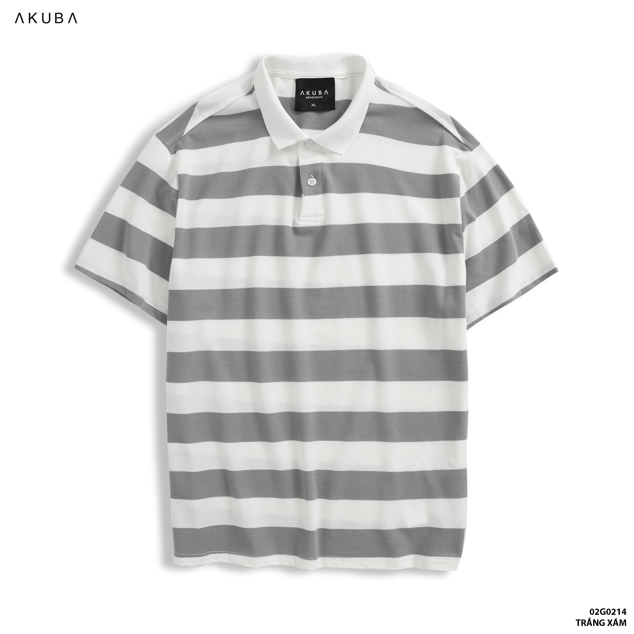 Áo thun nam cotton akuba, chất liệu mềm mại, thấm hút mồ hôi tốt | 02g0214
