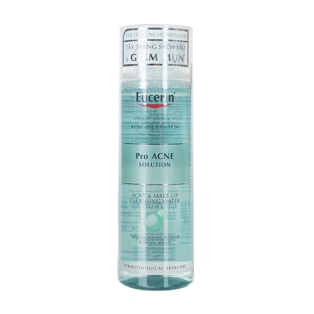 Nước tẩy trang Cho Da Mụn Eucerin ProAcne Acne & Make Up Cleansing Water 200ml