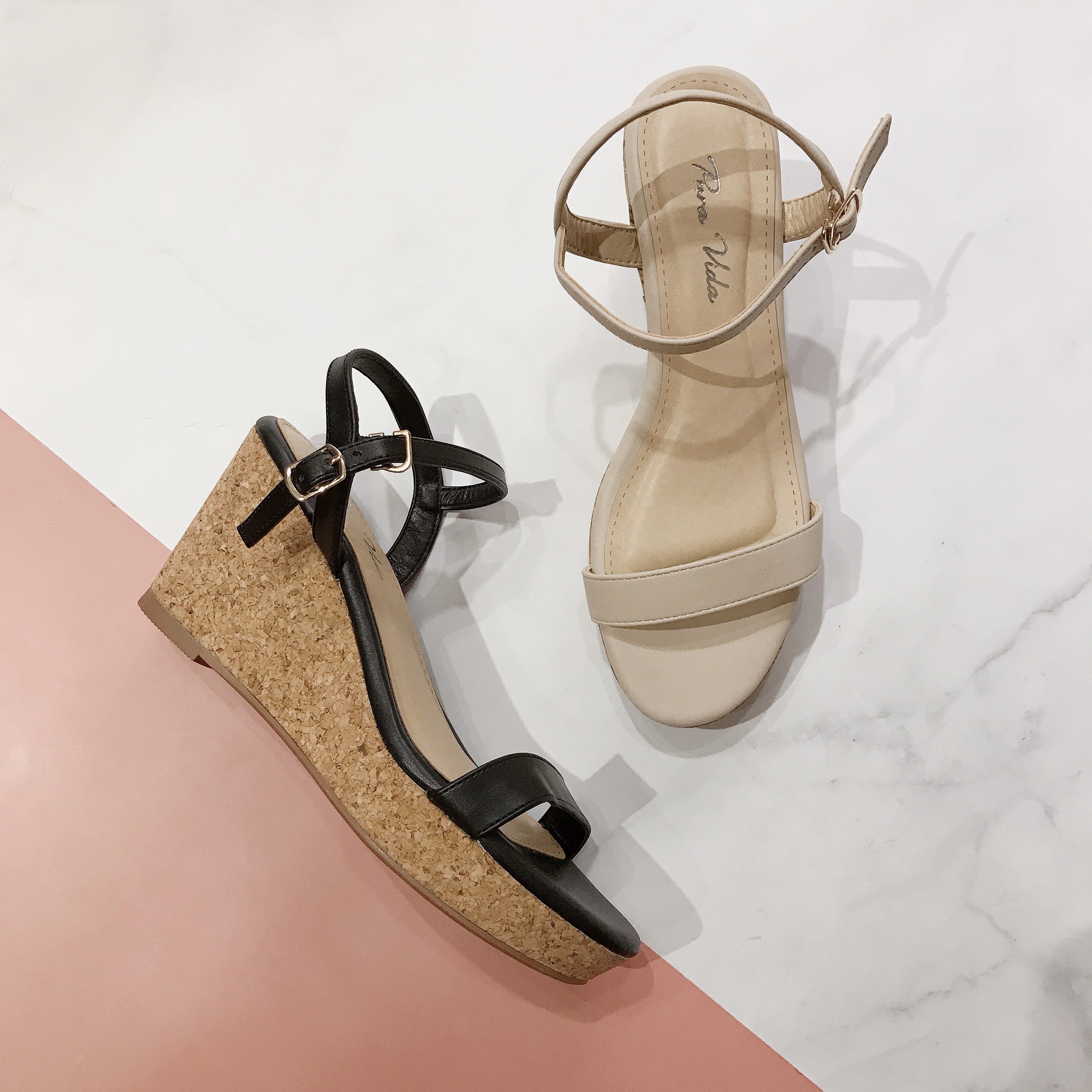 Sandal xuồng đế đúp 7cm đế siêu nhẹ êm