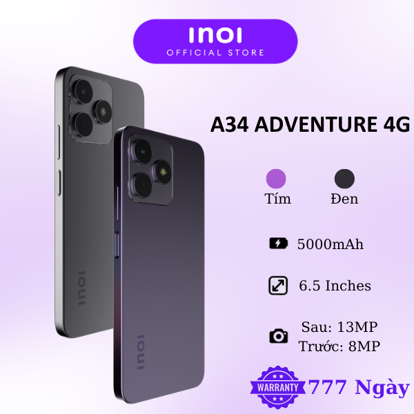 Điện Thoại Smartphone Inoi A34 ADVENTURE (3+9)GB/128GB- Hàng Chính Hãng