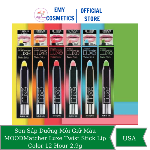 [HCM]Son Sáp Dưỡng Môi Giữ Màu 12  Giờ MOODMatcher Luxe Twist Stick Lip Color 12 Hour 2.9g Mỹ