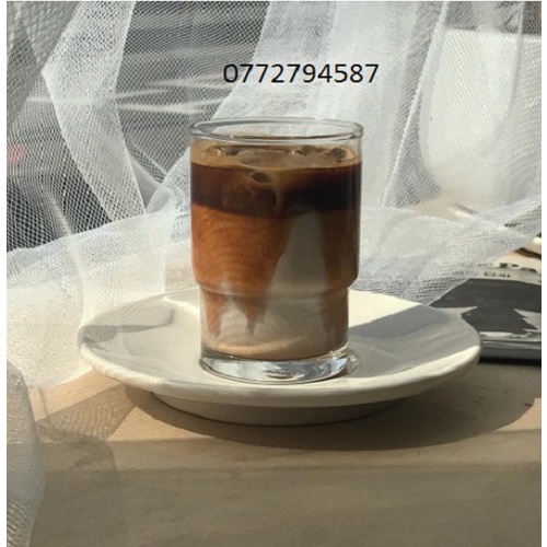 Ly thủy tinh hai tầng 240ml | đáy trơn thủy tinh cao cấp , nhập khẩu thái lan