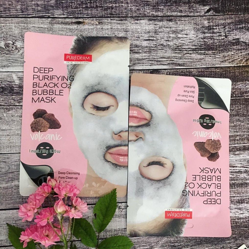 COMBO 5 MẶT NẠ SỦI BỌT THẢI ĐỘC TRO NÚI LỬA HÀN QUỐC PUREDERM GIÀU KHOÁNG CHẤT TỰ NHIÊN, LOẠI BỎ BÃ NHỜN, LẤY ĐI BỤI BẨN ĐỘC TỐ