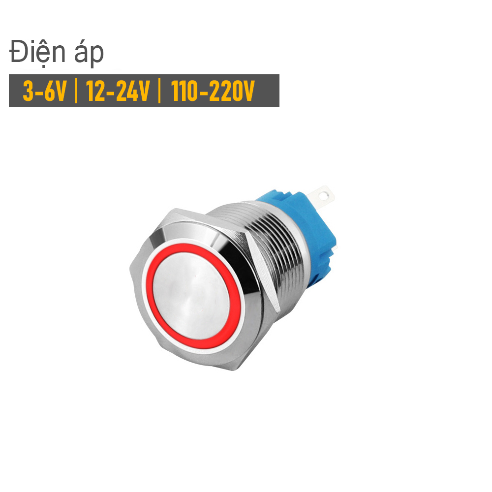 Công tắc Kim loại, Nút nhấn nhả Tự phục hồi 16mm