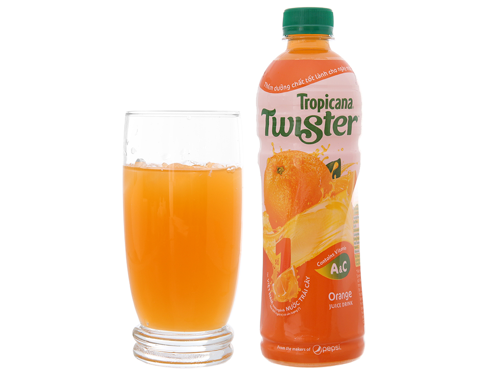 Thùng 24 chai Twister Cam ép 350ml