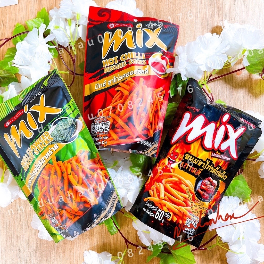 Bánh snack que cọng thái mix 60g lốc 6 gói