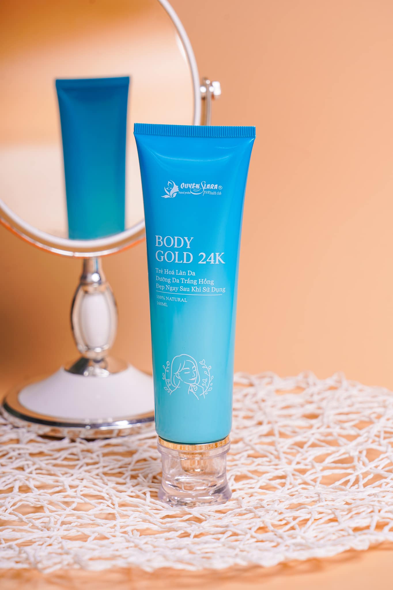 KEM DƯỠNG TRẮNG TOÀN THÂN BODY GOLD 24K QUYÊN LARA-160ml-An Toàn Cho Mọi Loại Da