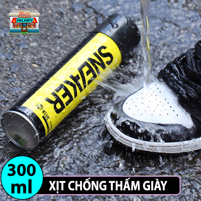 Xịt Chống Thấm Giày SNEAKER 300ML - Xịt Chống Thấm Nước Giày , Bình Xịt Chống Thấm Giày , Chai Xịt Nano Chống Thấm Nước Cho Giày (  Ngoài Ra Còn Chống Thấm Túi Da, Áo Khoác,... )
