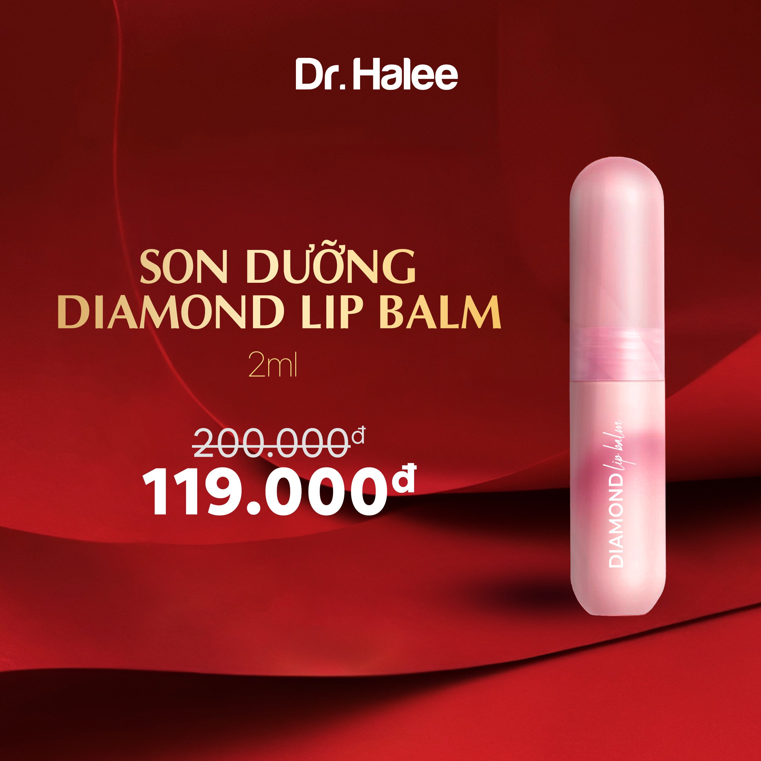Son dưỡng hồng môi diamond lip balm - chính hãng dr. halee