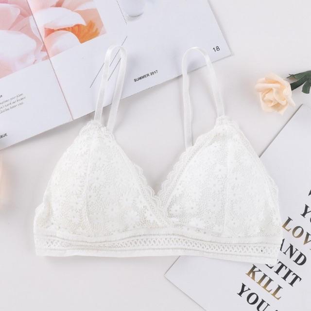 Áo Bra Ngàn Hoa Mút Mỏng Cài Sau 7338 nội y giá tốt