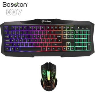 Bộ Bàn phím và Chuột game Bosston 837 USB LED 7 màu