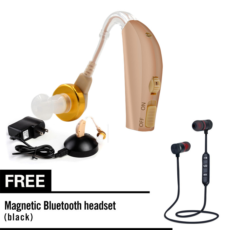 Máy Trợ Thính Gài Tai Cho Người Già Pin Trâu với tai nghe Bluetooth miễn phí