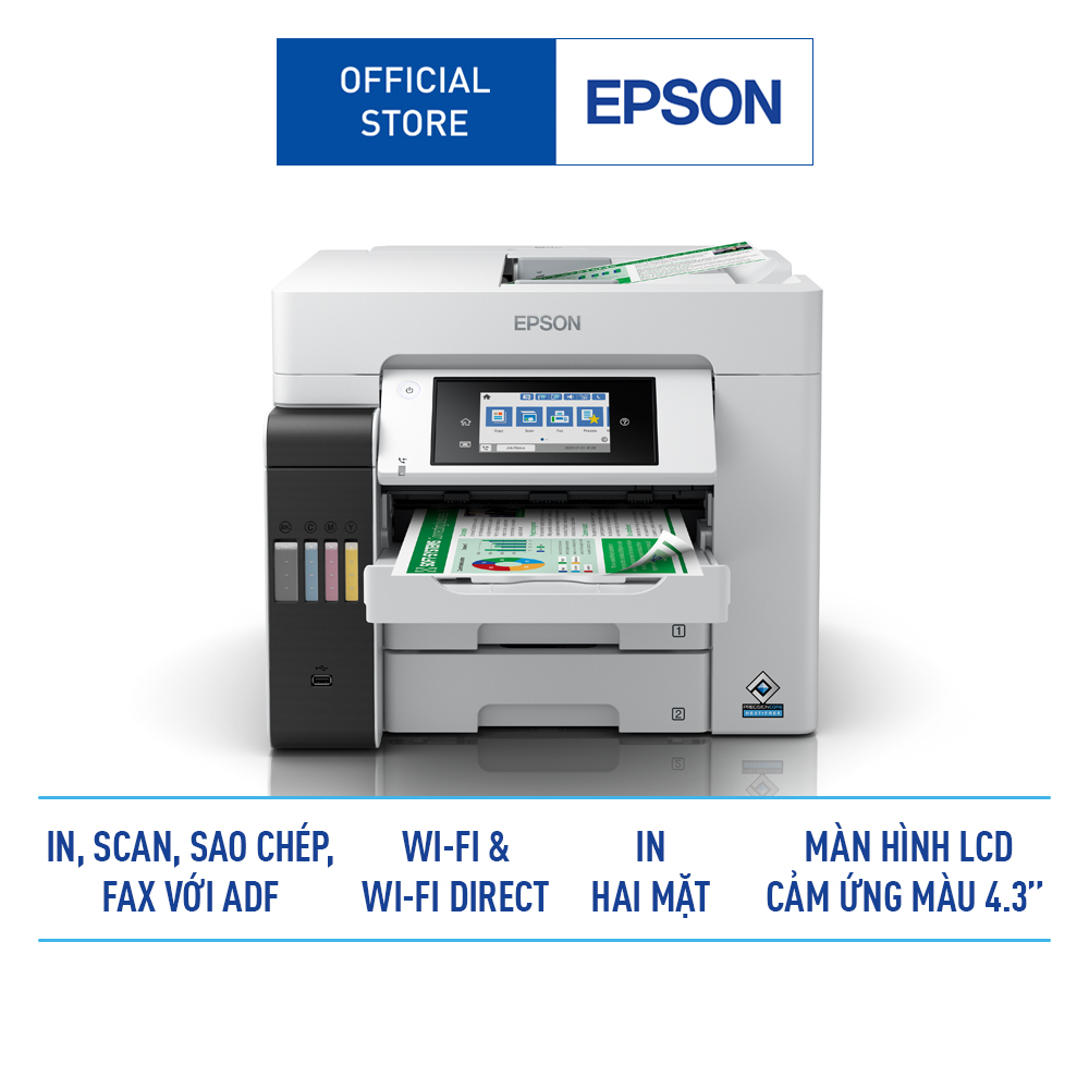 Máy In Phun Epson EcoTank L6550 Tôi Ưu In Tài Liệu Kích Thước Lớn Tích Hợp Tính Năng In Hai Mặt