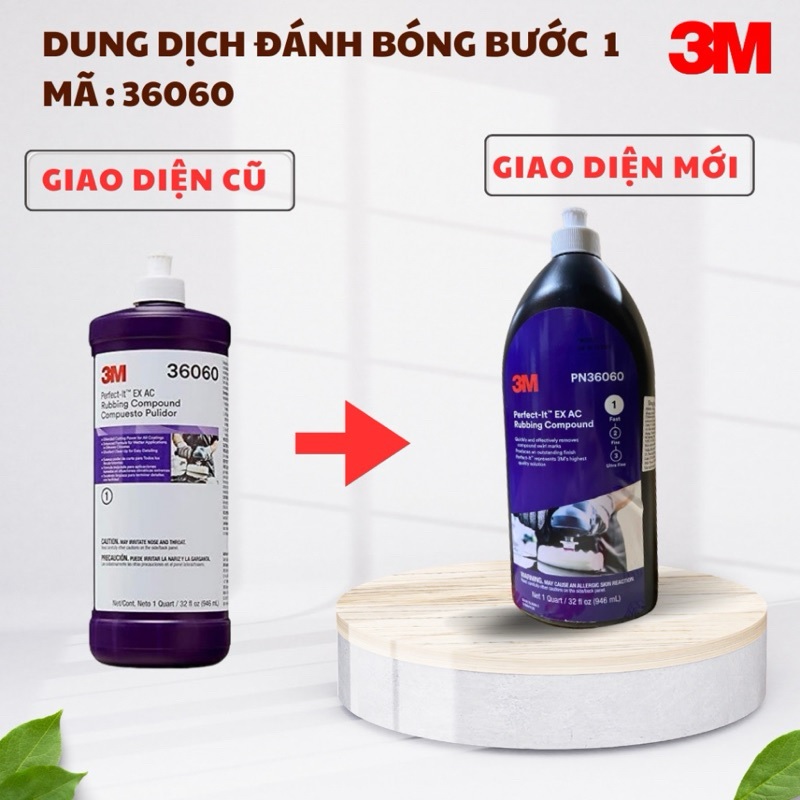 Xi đánh bóng bước 1 3m 36060 perfect-it ex rubbing compound, pas đánh bóng 3m gốc nước sonquangphu422