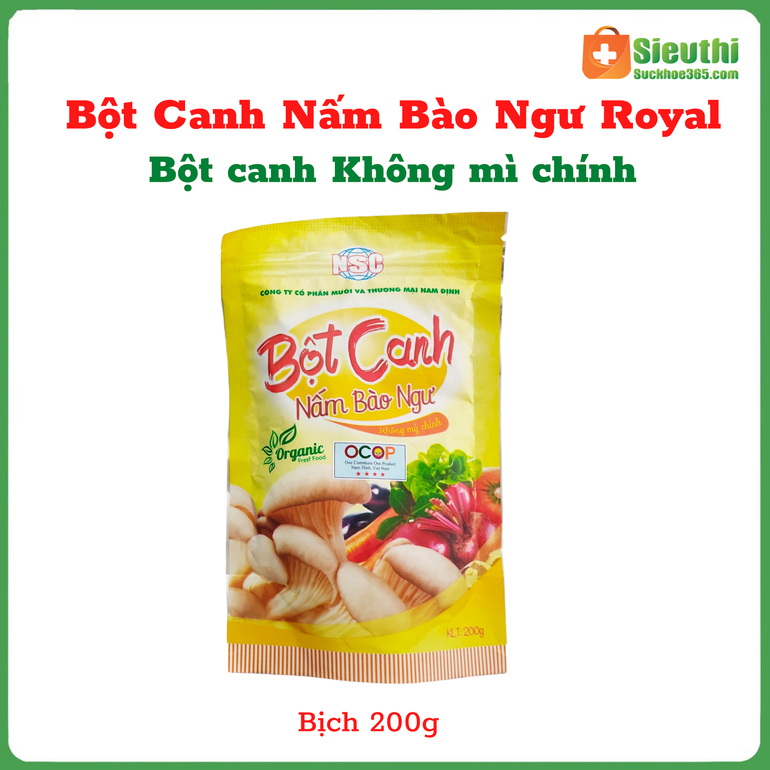 [HCM]Bột Canh Nấm Bào Ngư Royal Không Mì Chính Phòng Bệnh Tiểu Đường Huyết Áp Siêu Thị Sức Khoẻ 365