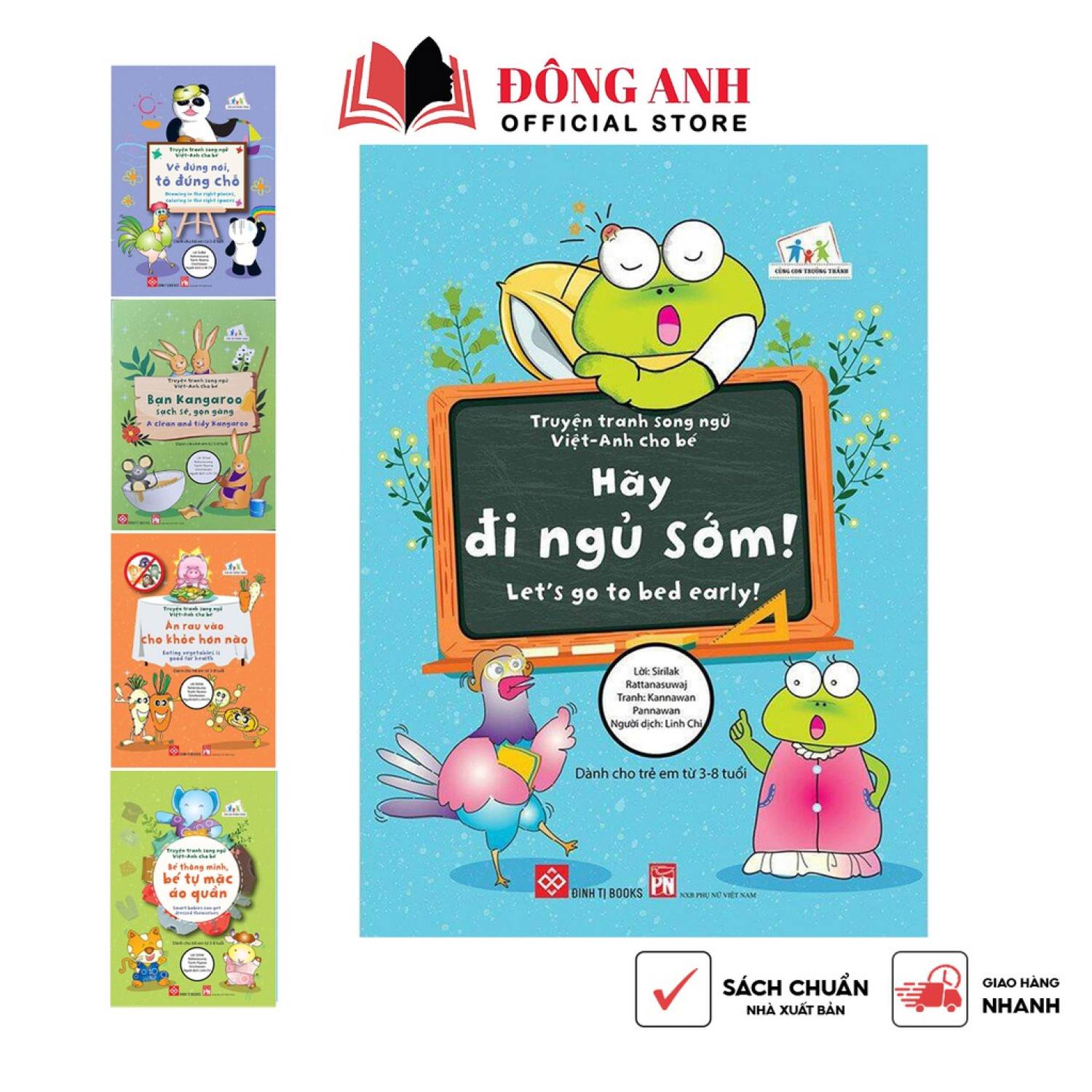 Sách - Lẻ 1 cuốn Truyện tranh song ngữ Việt - Anh cho bé từ 3-8 tuổi