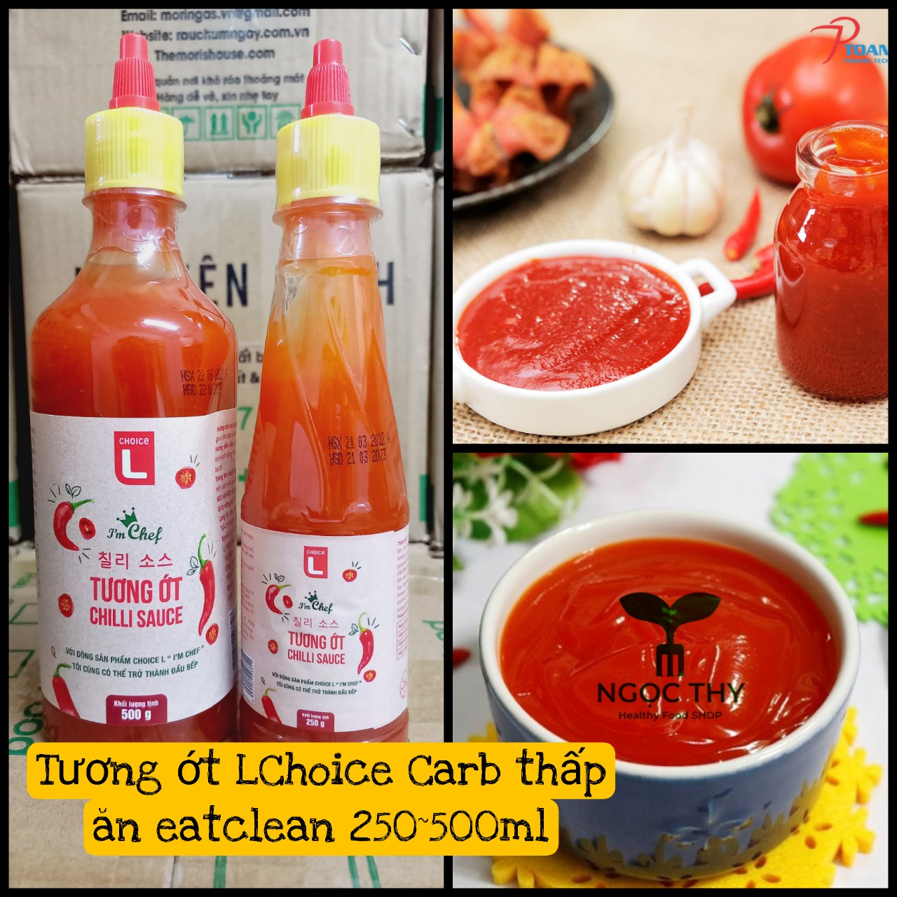 Tương ớt ăn kiêng eatclean carb thấp I'm Chef L Choice 250ml-500ml