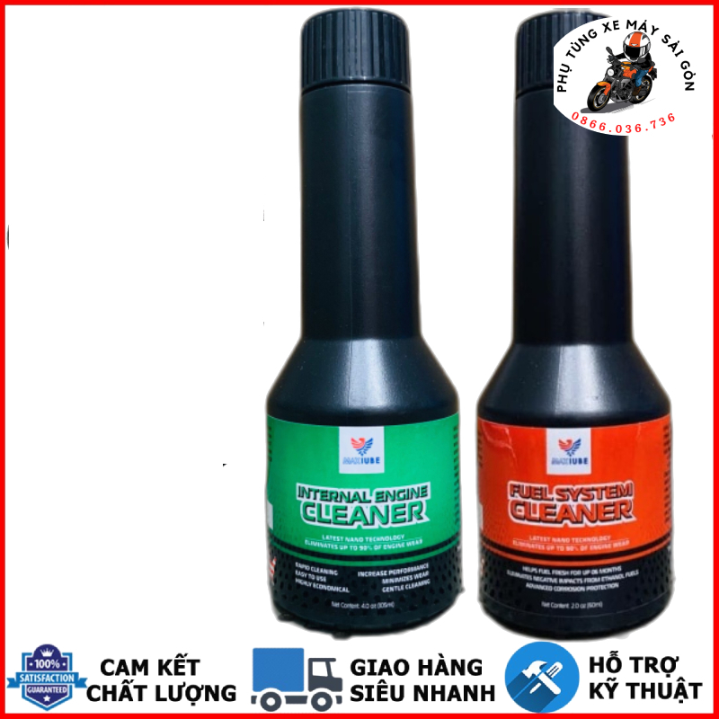 Vệ sinh kim phun buồng đốt Maxlube Fuel System Cleaner 60ML và súc động cơ Maxlube - Made in USA