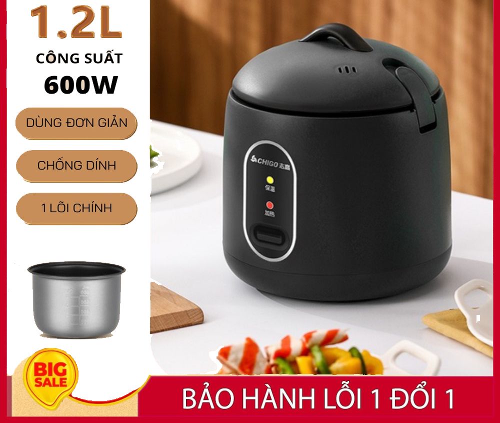 Nồi Cơm Điện Mini , Nồi cơm điện Chigo Hàn Quốc, nồi nấu đa năng mini, nấu cơm, hầm cháo, hấp, xào, luộc an toàn, tiện ích