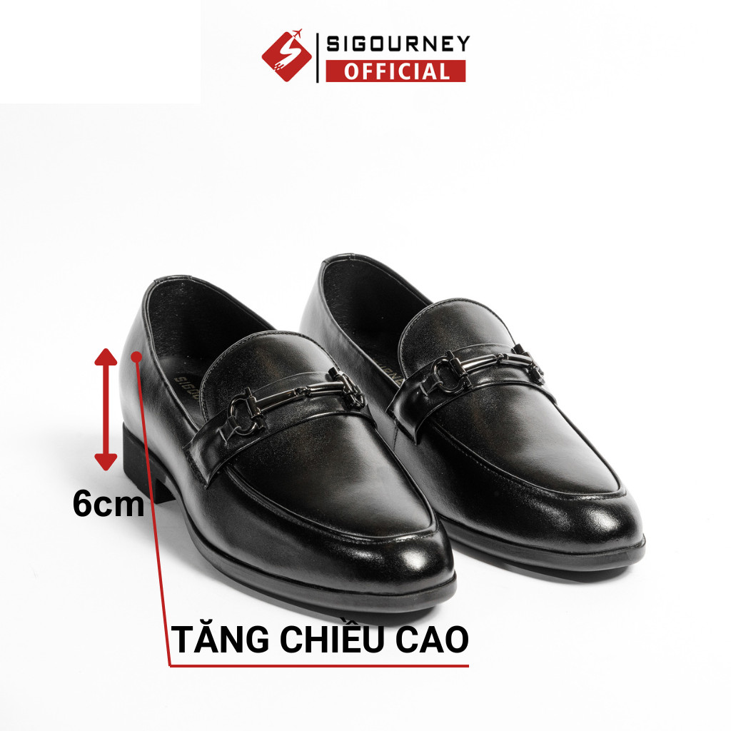 Giày Lười Nam Tăng Chiều Cao 6cm Hoàn Toàn Bí Mật SIGOURNEY SIG38 Bảo Hành 18 Tháng