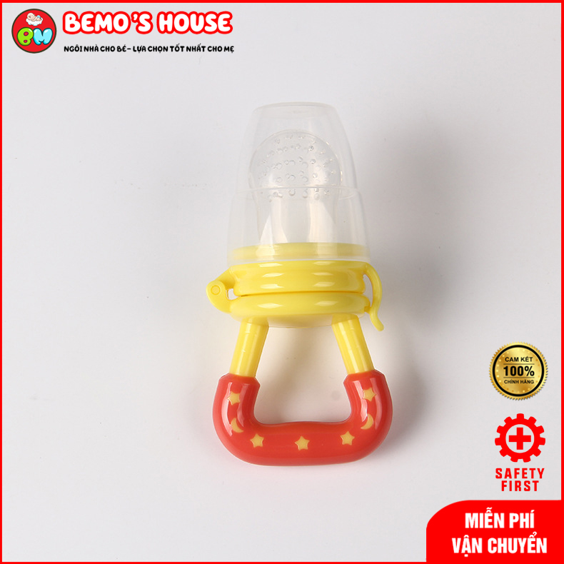 [freeshiping] Thìa chống hóc silicon, dụng cụ ăn trái cây cho trẻ sơ sinh tập nhai.