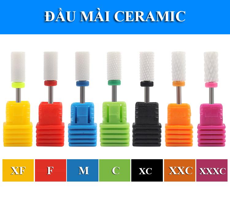 Đầu mài móng ceramic (đầu bằng)