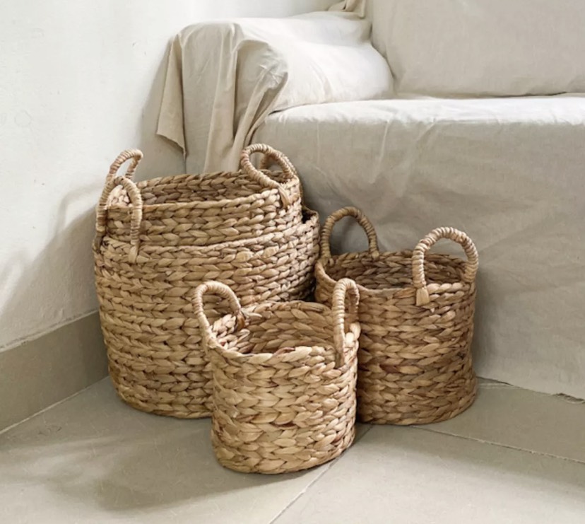 Giỏ lục bình-giỏ cói-giỏ mây đựng đồ trang trí, đựng hoa -giỏ đa năng cát tường