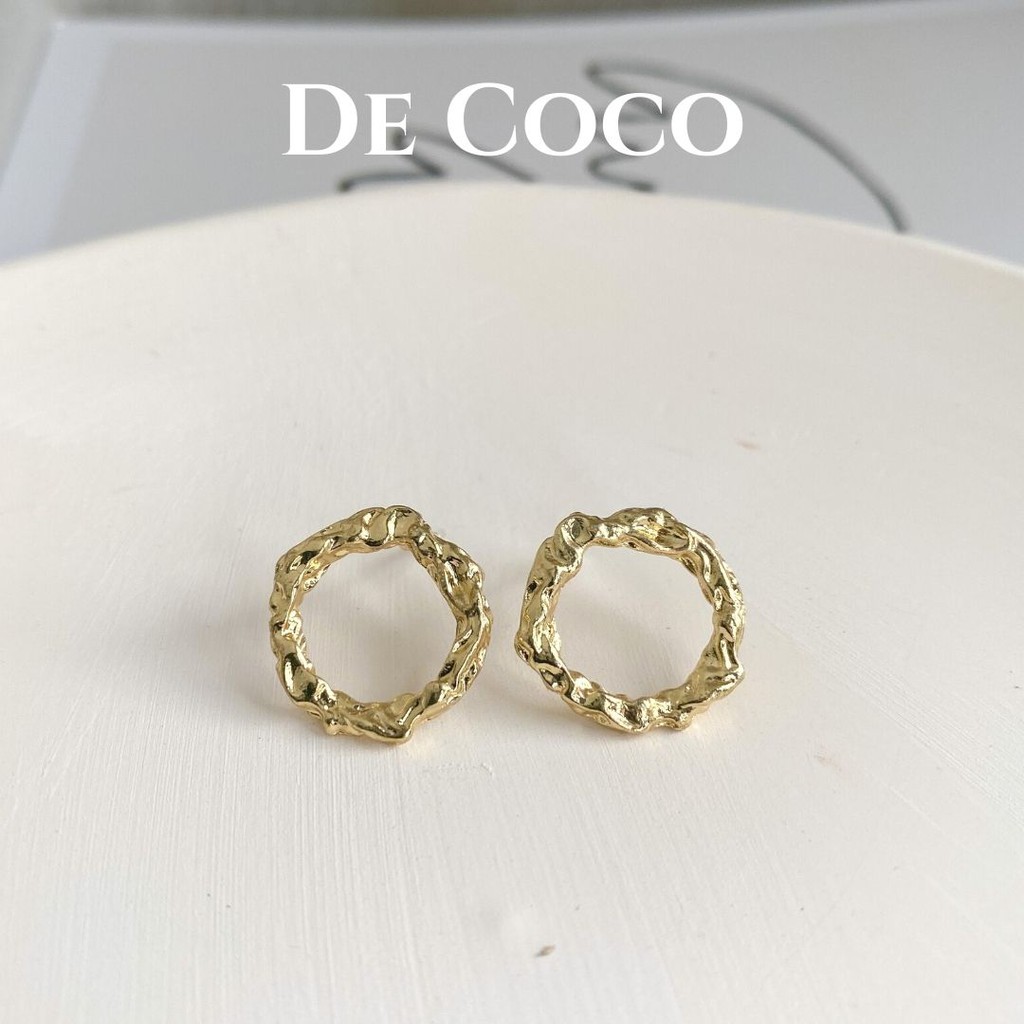 Bông tai khuyên tai vòng tròn Hàn Quốc De Coco