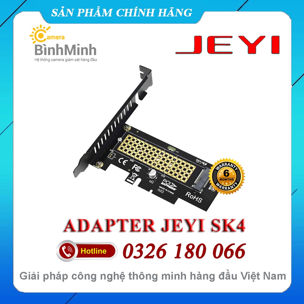 Card adapter jeyi sk4 chuyển đổi ssd m2 pcie gen 3 x4 to pci-e 4x - m2 nvme adapter