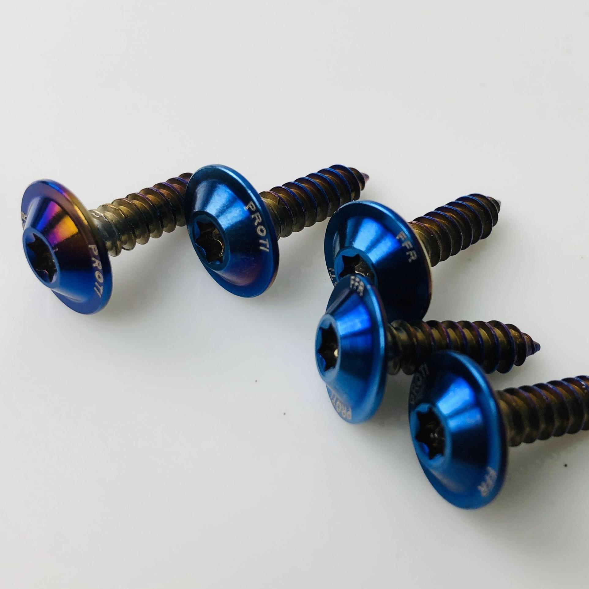 5 ốc dàn áo xe máy proti nhập thái lan kiểu ốc gr5 độ cho các dòng xe máy hiện nay ốc áo proti 5li2 màu xanh titan
