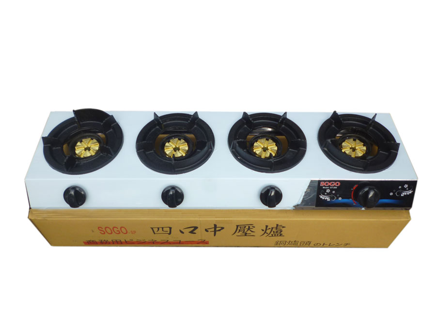 Bếp gas bán công nghiệp 4 lò khè sogo gt-208s4
