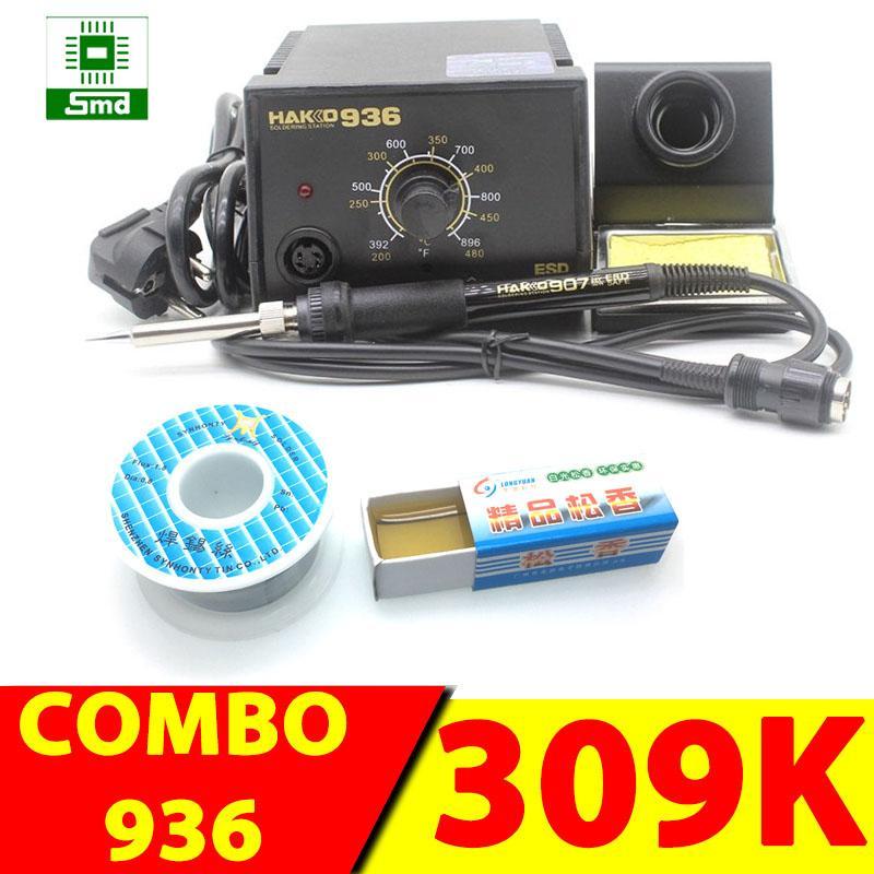 Trạm hàn, máy hàn hakko 936 tặng thêm nhựa thông, thiếc 50g