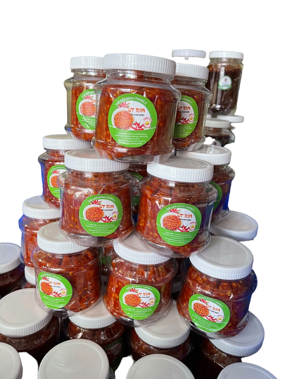 Hủ 200gr ớt sa tế rim siêu cayyy level 99 ăn chay được