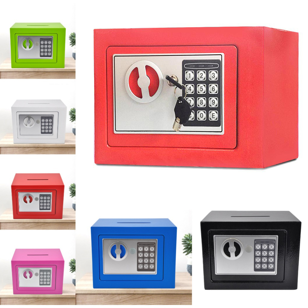 Két sắt mini thông minh, két sắt mini khóa điện tử, két sắt thông minh tiết kiệm cho gia đình, két sắt thông minh ,két sắt mini chống cháy có khe nhét tiền két sắt 17e sơn tĩnh điện hàng cao cấp