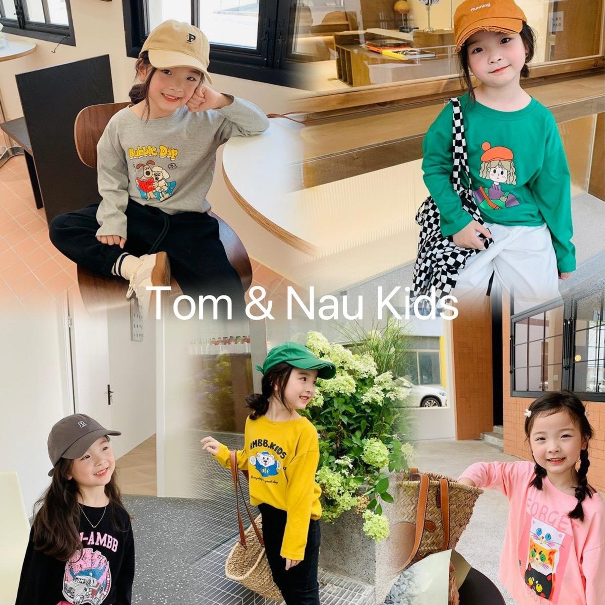 TomNaukids - (ATBG1003)-(9-45KG) Áo dài tay siêu dễ thương cho bé gái Cotton