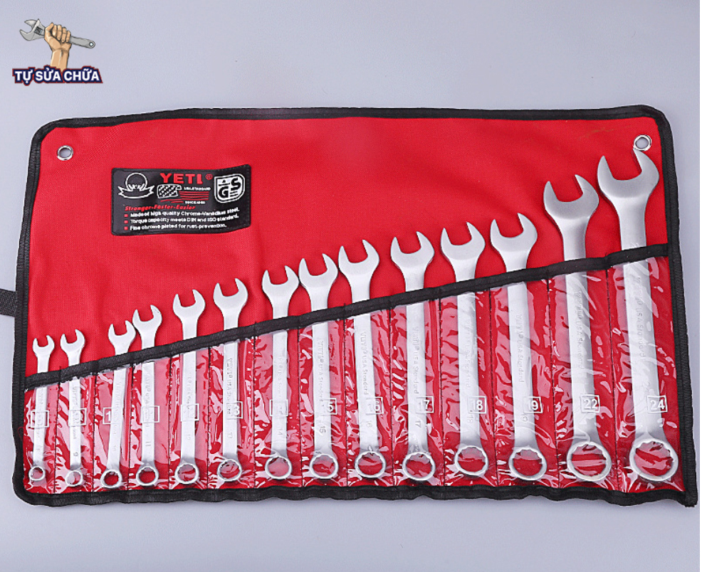 Bộ cờ lê Ye.Ti 14 chi tiết size 8-24 8-32 chuẩn công nghệ USA chất lượng cao, chất liệu thép cao cấp cứng, không gỉ