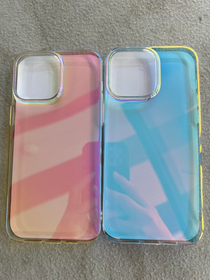 Ốp lưng iphone 14 pro max cứng trong suốt đổi màu hiệu memumi