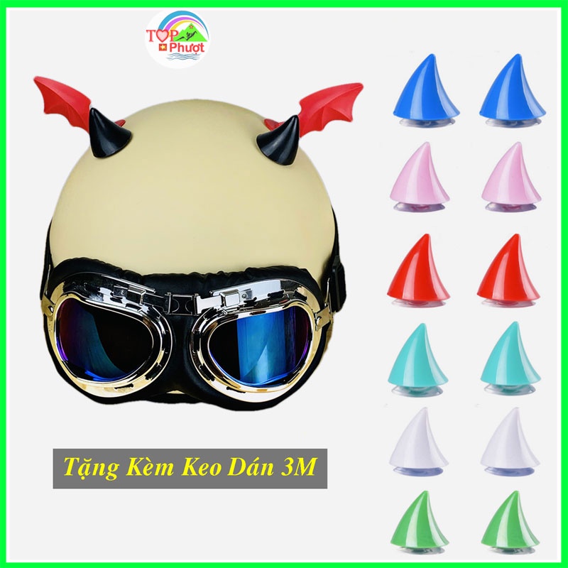 Sừng gắn mũ bảo hiểm đẹp và độc - nhiều màu lựa chọn