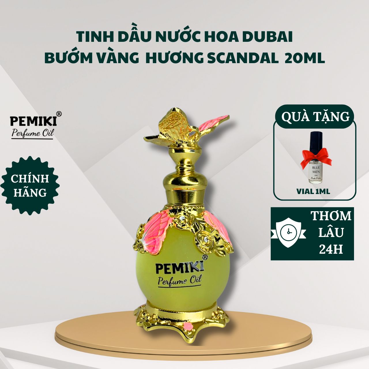 Nước hoa tinh dầu dubai PEMIKI Scandal mẫu bướm hồng 20ml thơm lâu 24h - PEMIKI Perfume